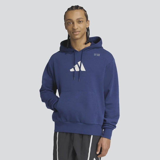 Blusão de Moletom Masculino adidas com Capuz Treino All Gym - Foto 1