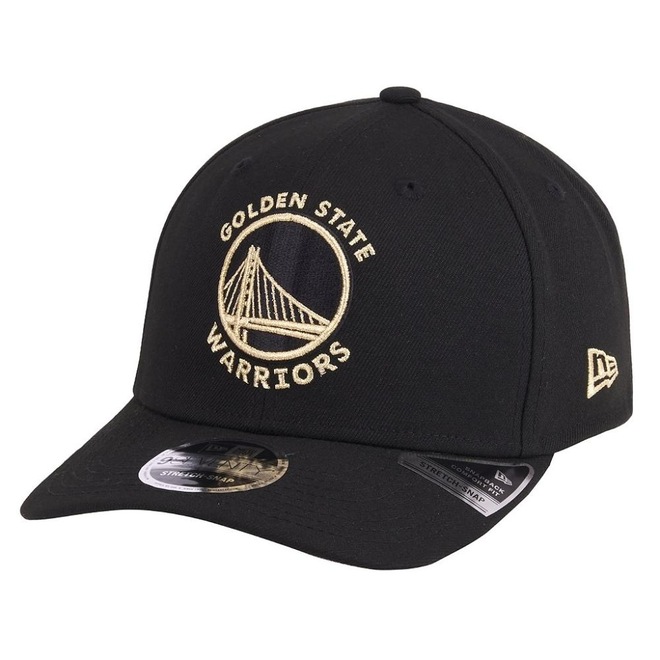 Boné Masculino New Era 970SS Stretch Golden State Warriors NBA Gold - Foto 1