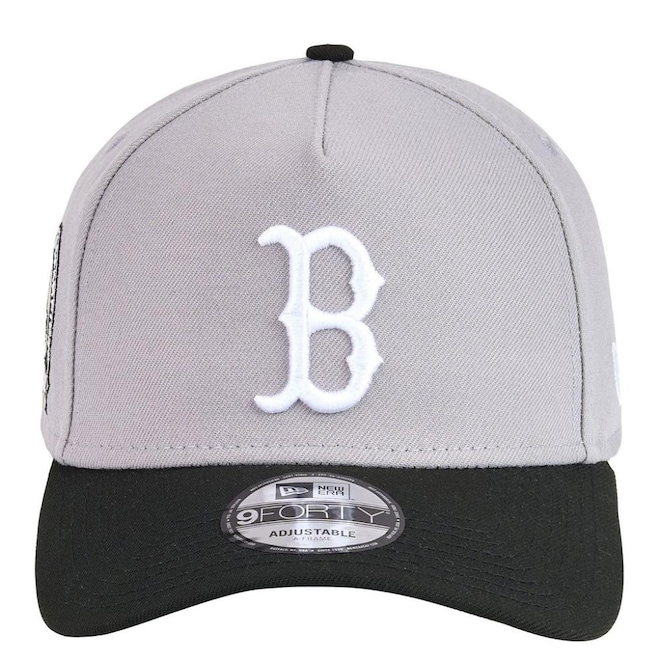 Boné Masculino New Era 940 A-Frame Boston Red Sox MLB Gray Scale - Foto 1