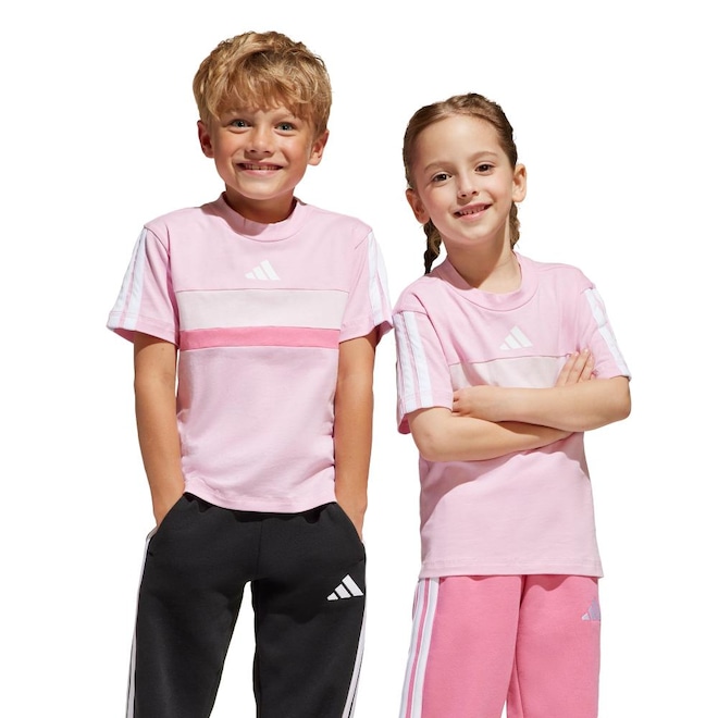 Camiseta Infantil Adidas Seasonal Essentials Tiberio Três Listras - Foto 1