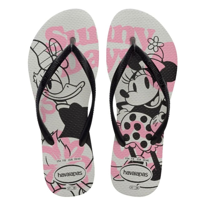 Chinelo Havaianas Disney Minnie & Margarida Feminino - Foto 1