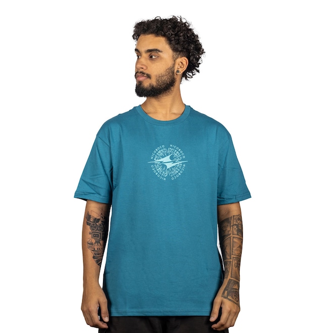 Camiseta Nicoboco Bernic Pretroleo Masculino - Foto 1