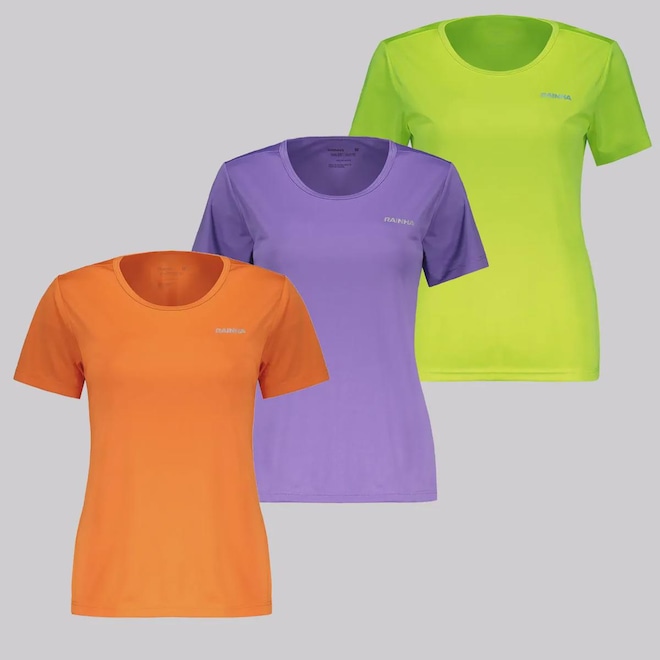 Camiseta Rainha Básica Classic - 3 Unidades - Feminina - Foto 1
