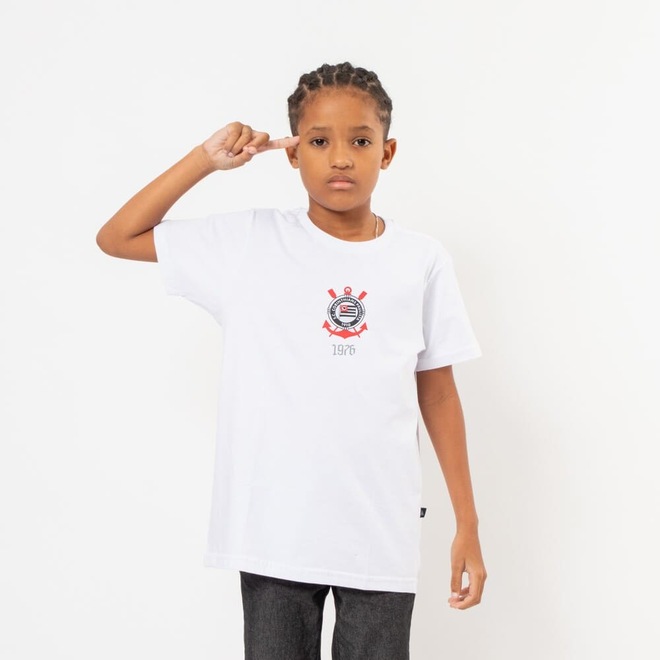 Camiseta do Corinthians 1976 Surf Center Street Infantil - Foto 1
