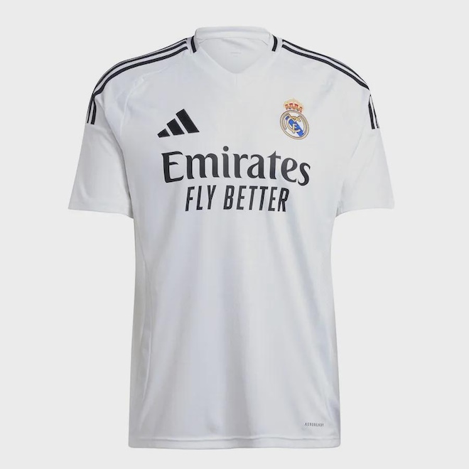 Camisa Real Madrid I 2024/25 Torcedor adidas Masculina - Foto 1