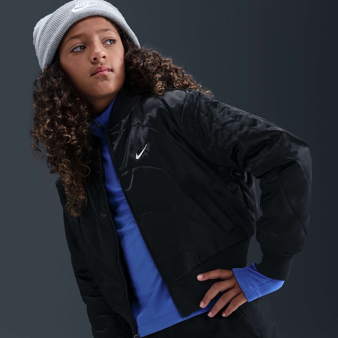 Jaqueta Infantil Nike sem Capuz Sportswear Star - Foto 1