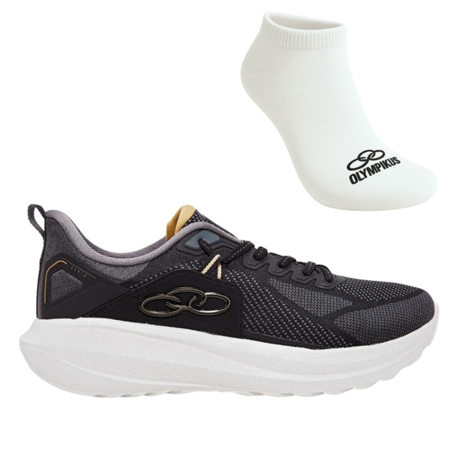 Tênis Masculino Olympikus Zex 2 + 1 Par de Meia - Foto 1