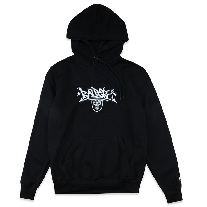 Blusão de Moletom Masculino New Era Canguru Fechado NFL Las Vegas Raiders Core Street - Foto 1