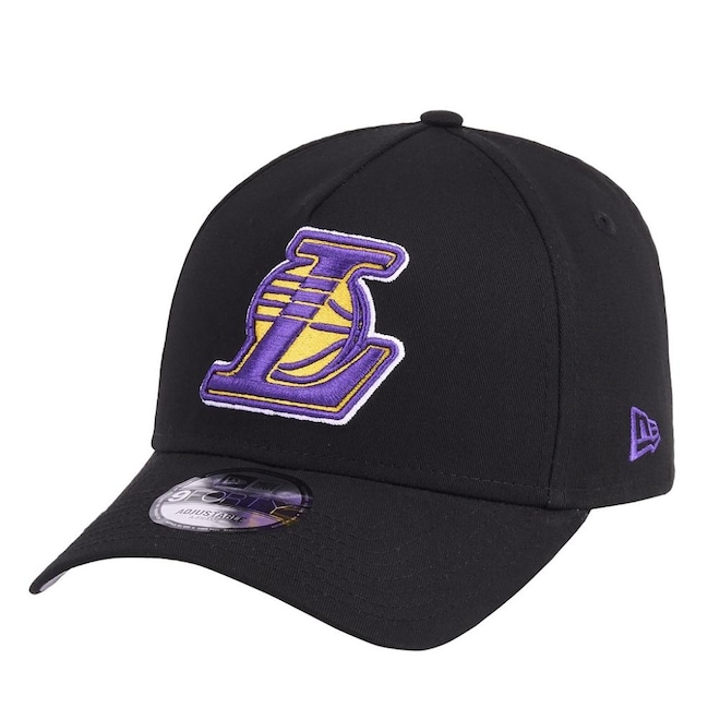 Boné Masculino New Era 940 A-Frame Los Angeles Lakers NBA Black - Foto 1