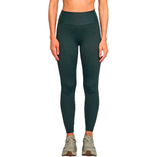 Calça Legging Alto Giro Bolsos Laterais e Refletivos Feminina - Foto 1