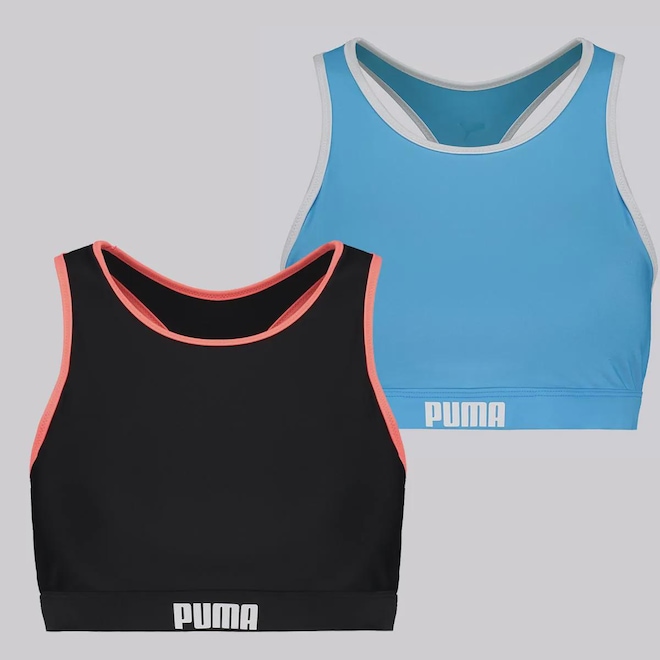 Kit 2 Tops Puma Gym Feminino - Foto 1