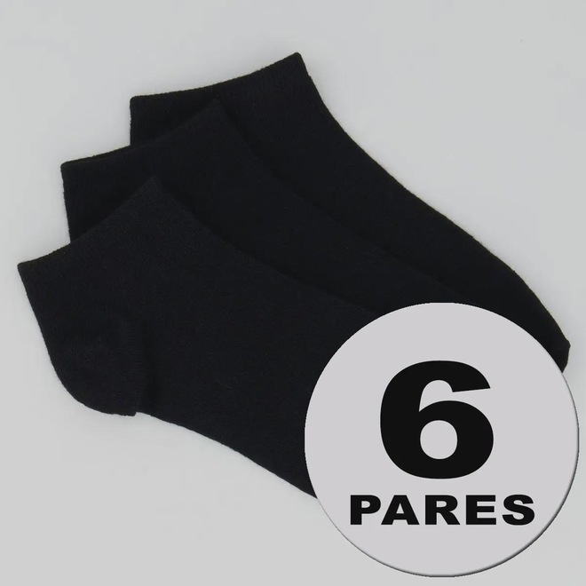 Kit Meia Selene Sapatilha 6 Pares Unissex - Foto 1
