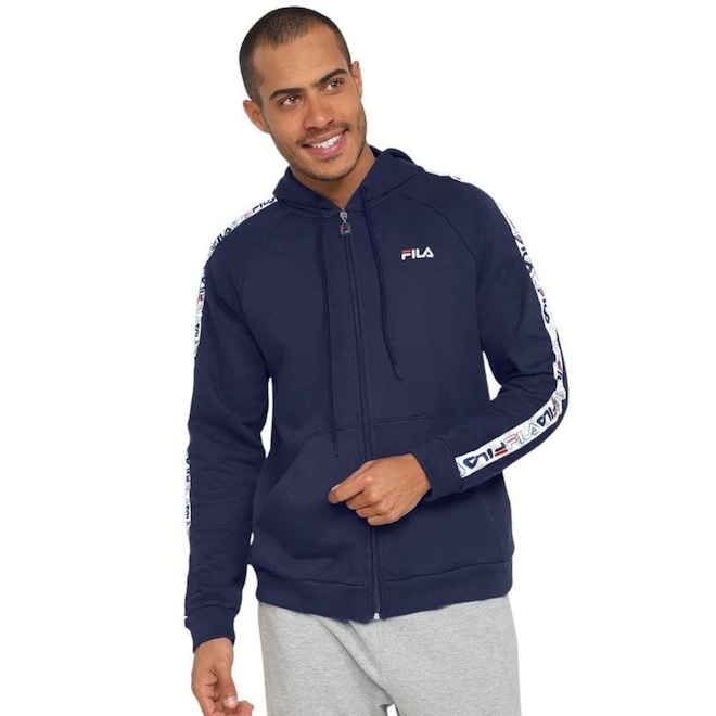 Jaqueta Fila Basic Tape II Plus Size Masculina - Foto 1