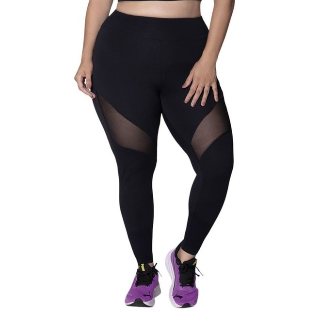 Calça Legging Selene Com Recorte Plus Size Feminina - Foto 1