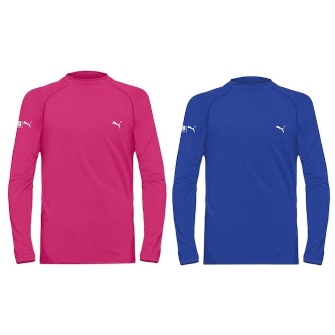 Kit 2 Camisas Térmicas Puma UV50+ Manga Longa Infantil - Foto 1