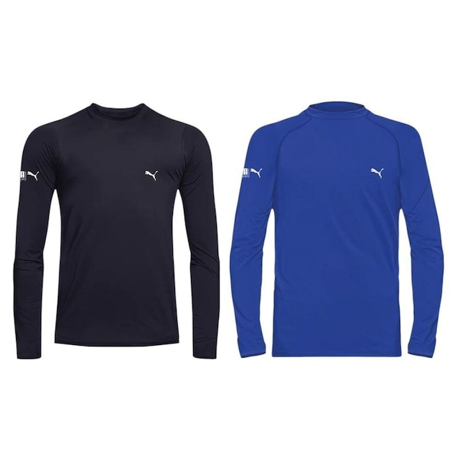 Kit 2 Camisas Térmicas Puma UV50+ Manga Longa Infantil - Foto 1