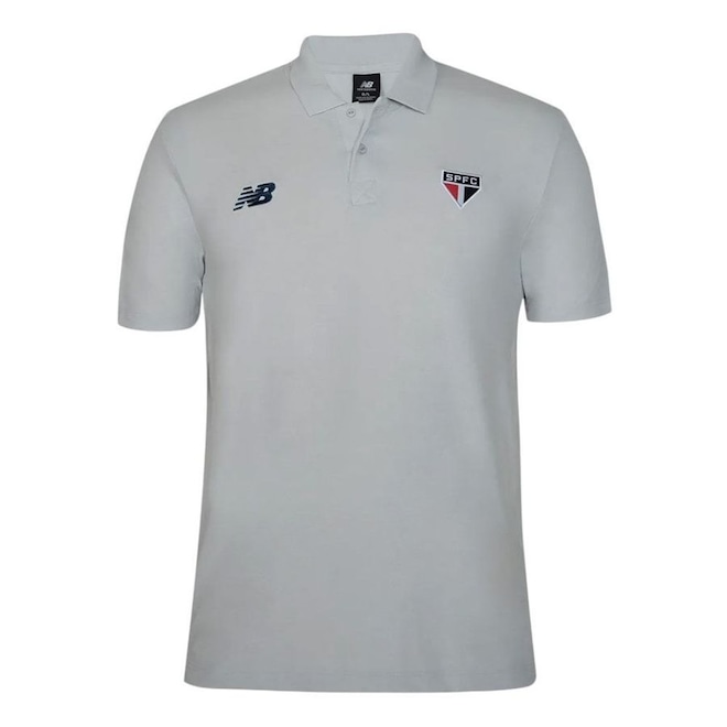 Camisa Polo do São Paulo Viagem 2024/25 New Balance Masculina - Foto 1