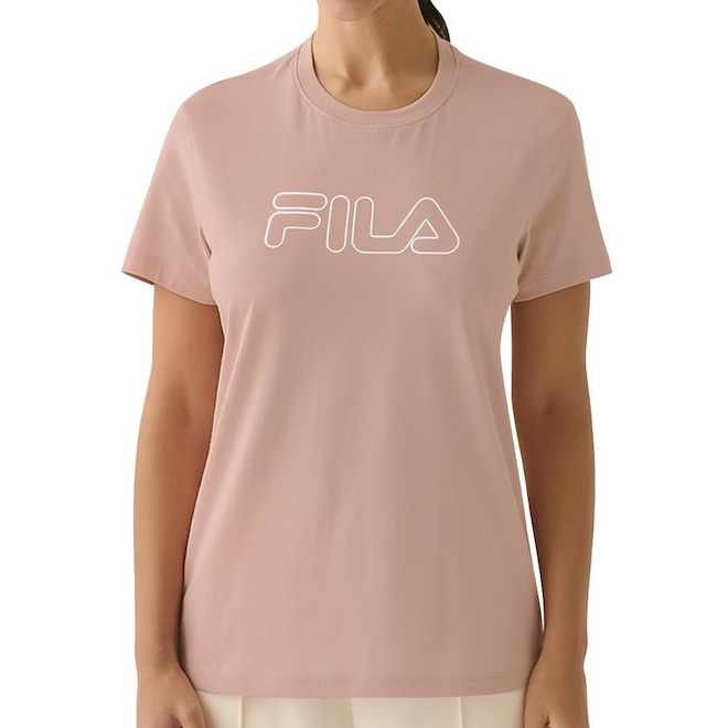Camiseta Feminina Fila Basic Outline - Foto 1