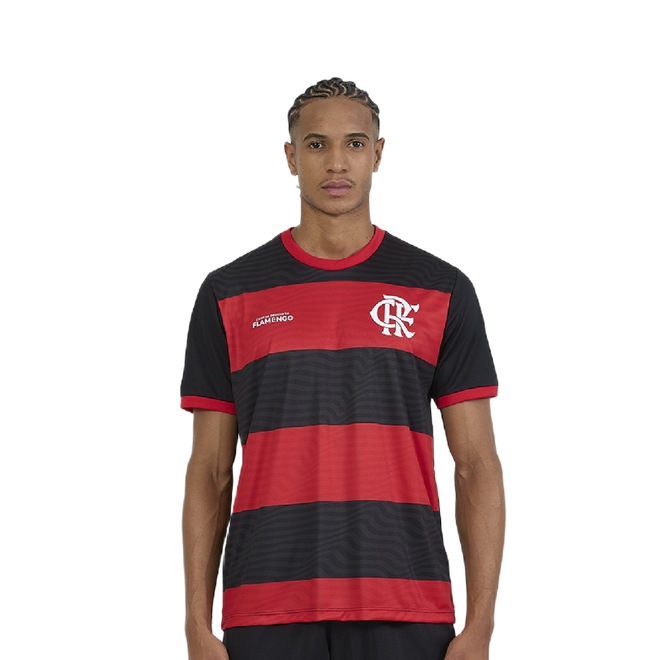 Camisa do Flamengo Masculina Emoção Rubro Negro Braziline - Foto 1