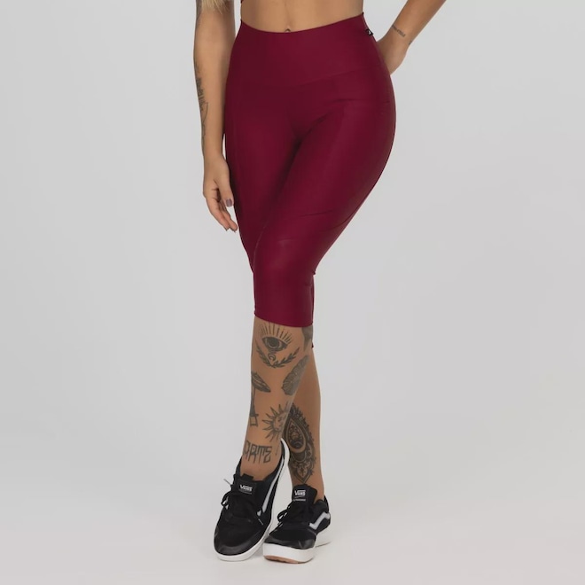 Calça Corsário Cintura Alta Recortes Bolso - Feminina - Foto 1