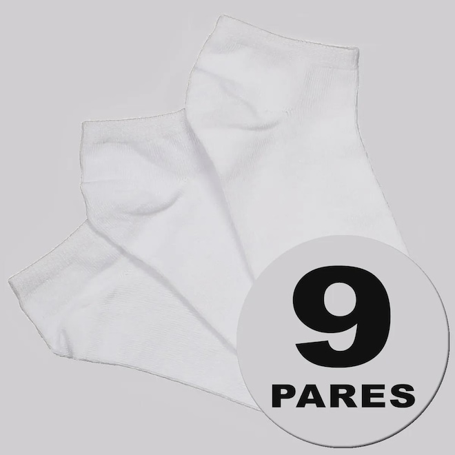 Kit Meia Cano Curto Selene Sapatilha 9 Pares Unissex - Foto 1