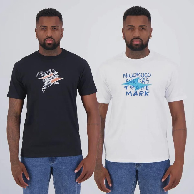 Kit 2 Camisetas Nicoboco Masculina - Foto 1
