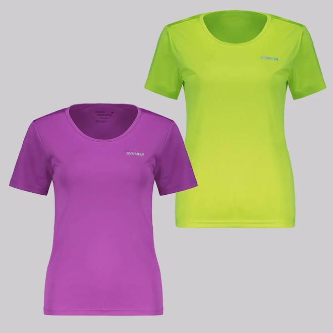 Kit 2 Camisetas Rainha Básica Classic Feminina - Foto 1