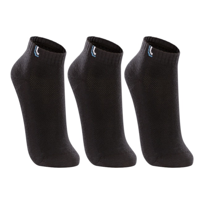 Meia Cano Curto Lupo com 3 Pares Unissex - Foto 1