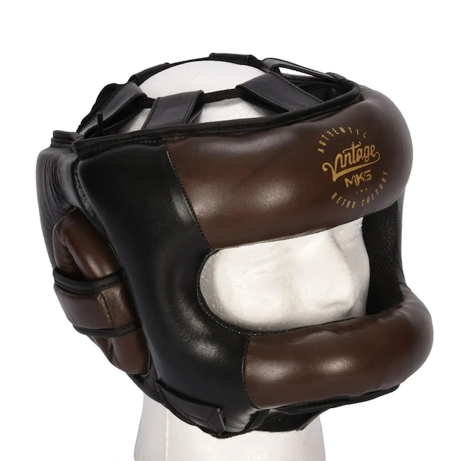 Head Guard Capacete de Boxe MKS Vintage Full Face Nose Protection - Foto 1