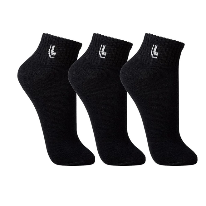 Meia Cano Curto Lupo com 3 Pares Unissex - Foto 1