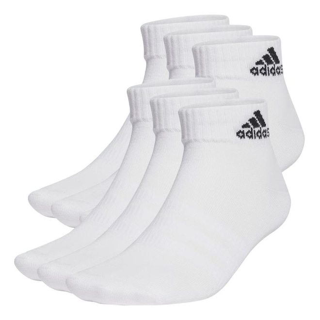 Kit Unissex Meia Cano Médio Adidas - 6 Pares - Foto 1