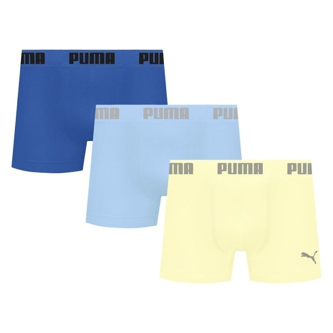 Kit 3 Cuecas Puma Boxer Sem Costura Masculina - Foto 1