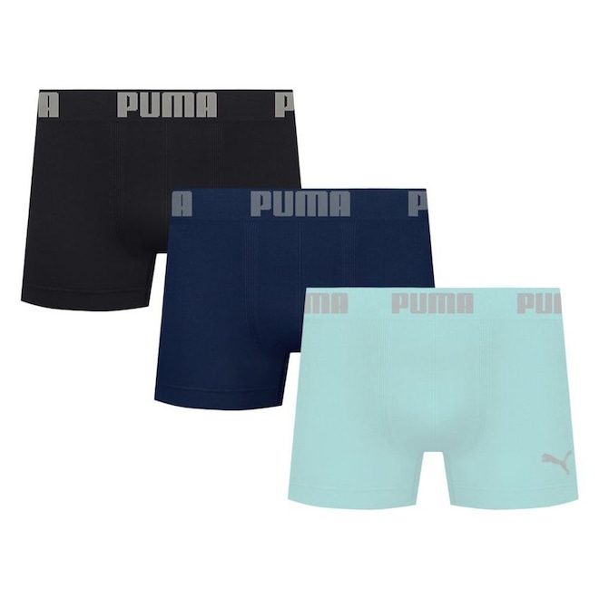 Kit 3 Cuecas Puma Boxer Sem Costura Masculina - Foto 1