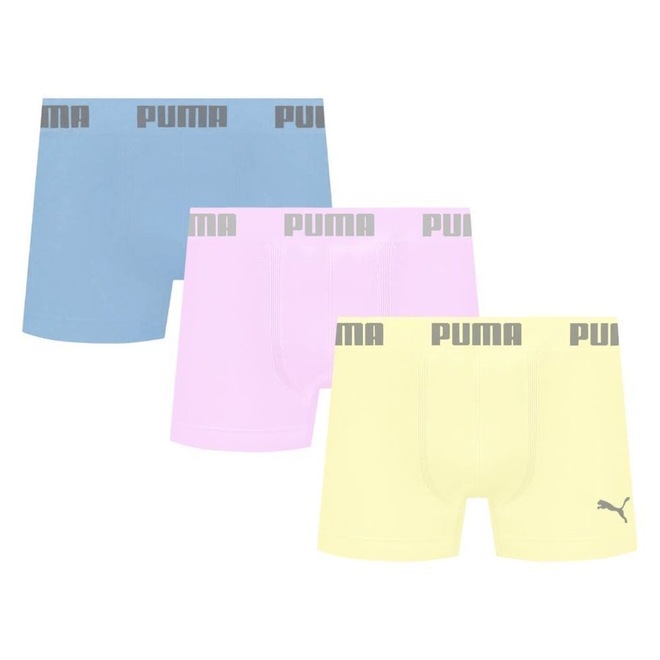 Kit 3 Cuecas Puma Boxer Sem Costura Masculina - Foto 1