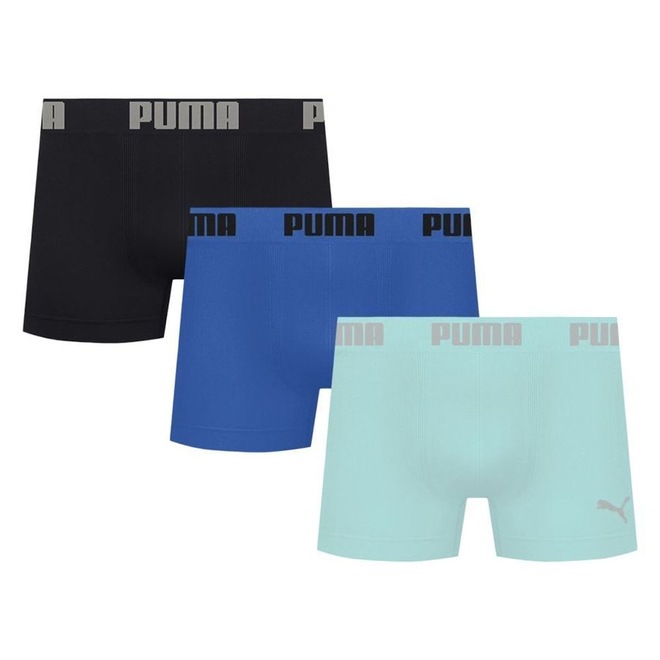 Kit 3 Cuecas Puma Boxer Sem Costura Masculina - Foto 1