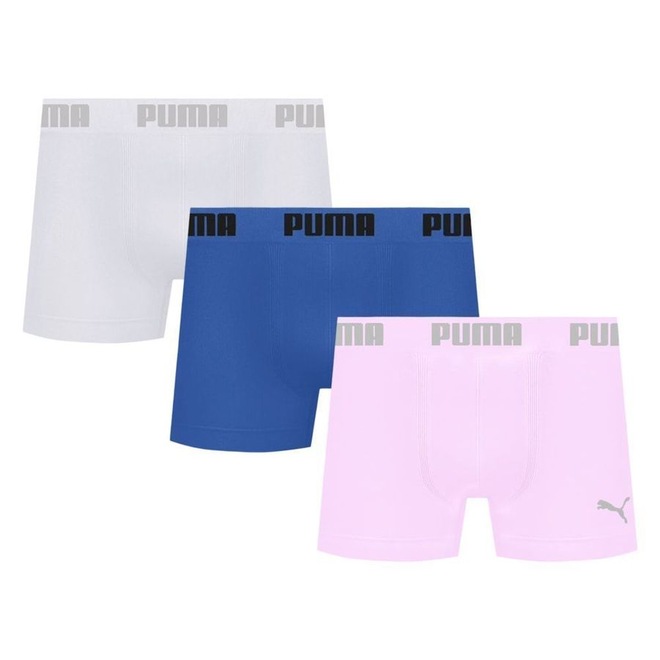 Kit 3 Cuecas Puma Boxer Sem Costura Masculina - Foto 1