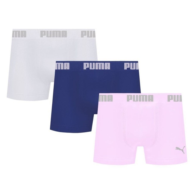 Kit 3 Cuecas Puma Boxer Sem Costura Masculina - Foto 1