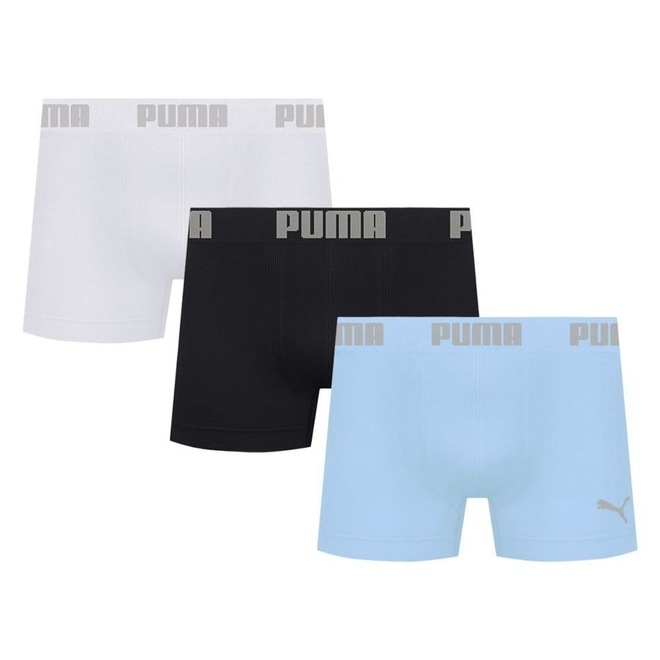 Kit 3 Cuecas Puma Boxer Sem Costura Masculina - Foto 1
