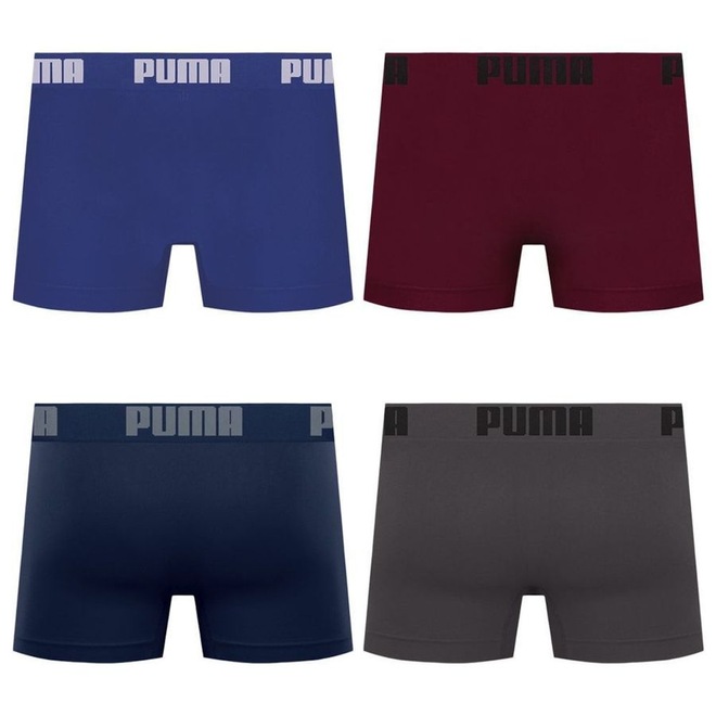 Kit 4 Cuecas Puma Boxer Sem Costura Masculina - Foto 1