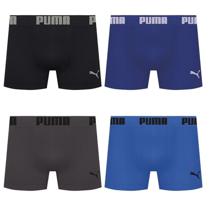 Kit 4 Cuecas Puma Boxer Sem Costura Masculina - Foto 1
