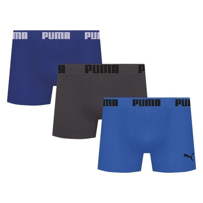 Kit 3 Cuecas Puma Boxer Sem Costura Masculina - Foto 1