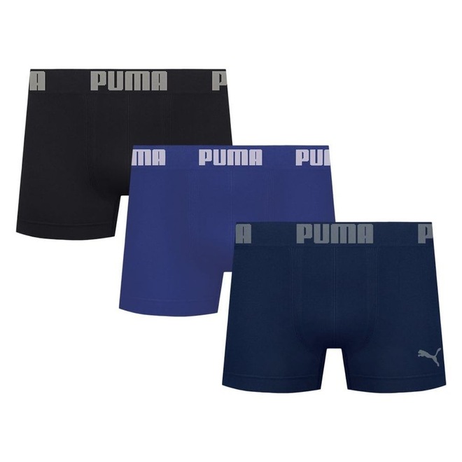 Kit 3 Cuecas Puma Boxer Sem Costura Masculina - Foto 1