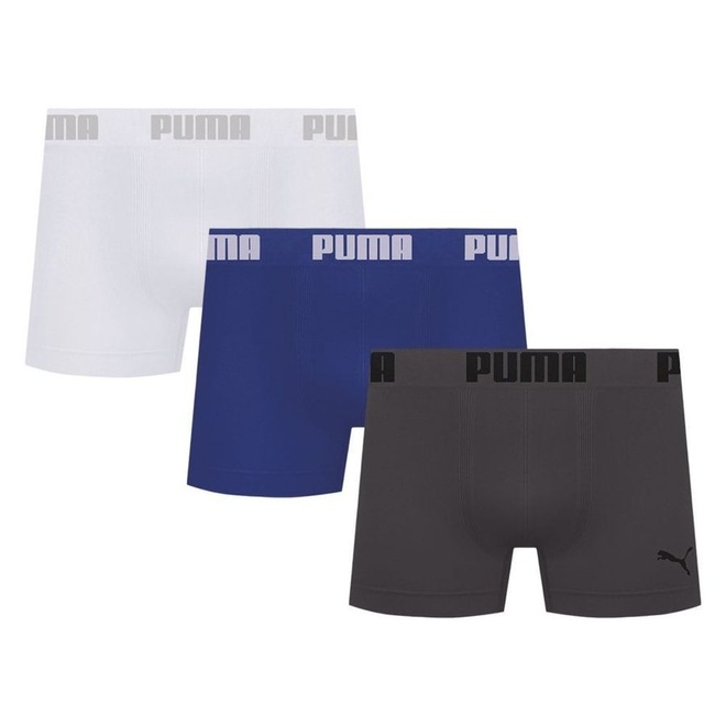 Kit 3 Cuecas Puma Boxer Sem Costura Masculina - Foto 1