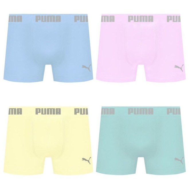 Kit 4 Cuecas Puma Boxer Sem Costura Masculina - Foto 1