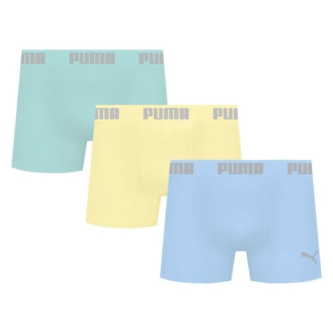 Kit 3 Cuecas Puma Boxer Sem Costura Masculina - Foto 1