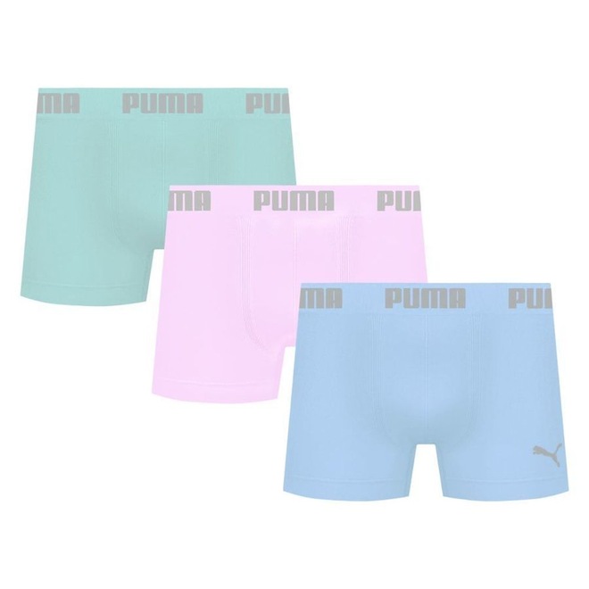 Kit 3 Cuecas Puma Boxer Sem Costura Masculina - Foto 1