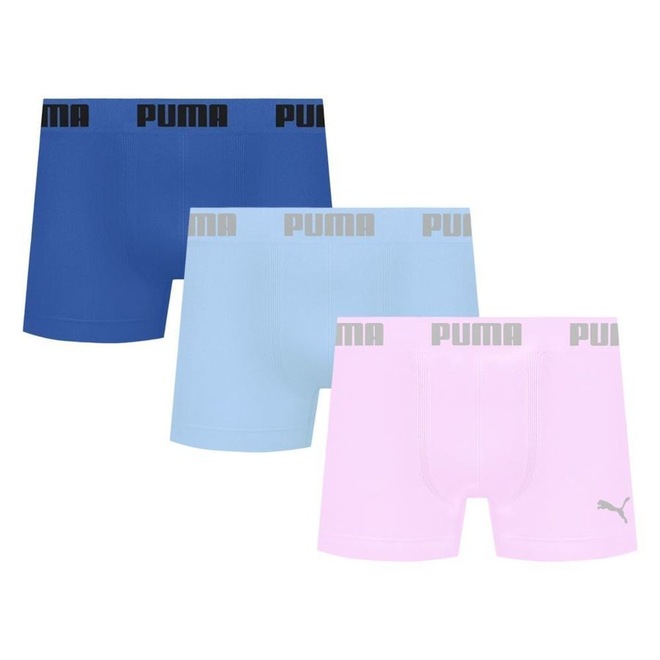 Kit 3 Cuecas Puma Boxer Sem Costura Masculina - Foto 1