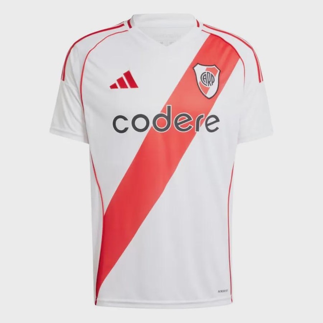 Camisa River Plate I 2024/25 Masculina Adidas Torcedor - Foto 1