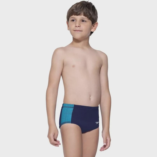 Sunga Infantil Speedo Tradicional Listras - Foto 1