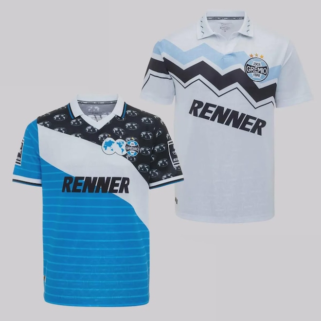 Camisas FutFanatics do Grêmio Retrô 1995 e 1996 Masculina - Foto 1